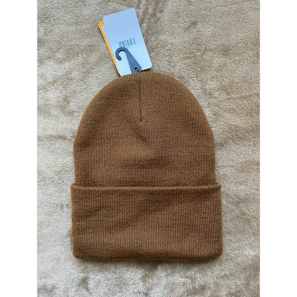 NWT Carhartt Knit‎ Cuffed Beanie "1 Team" Duck Brown Winter Hat One Size - Picture 2 of 6